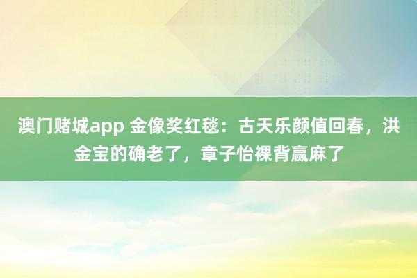 澳门赌城app 金像奖红毯：古天乐颜值回春，洪金宝的确老了，章子怡裸背赢麻了